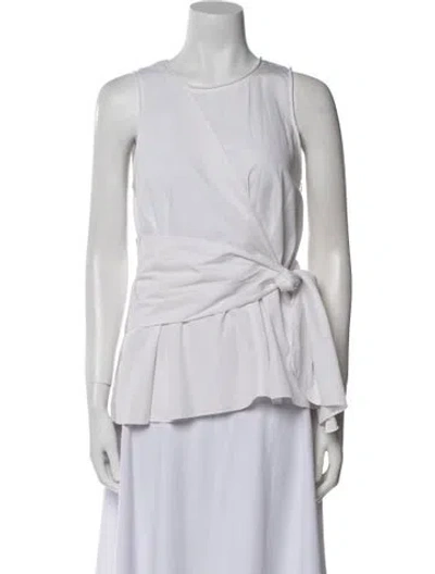 Pre-owned 3.1 Phillip Lim Crew Neck Sleeveless Top In White