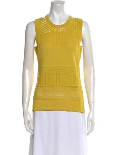 Pre-owned 3.1 Phillip Lim Crew Neck Sleeveless Top In Yellow