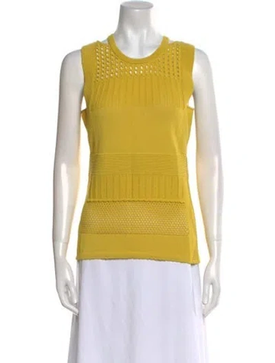 Pre-owned 3.1 Phillip Lim Crew Neck Sleeveless Top In Yellow