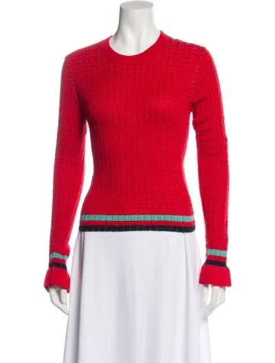 Pre-owned 3.1 Phillip Lim Crew Neck Sweater In Red