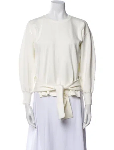 Pre-owned 3.1 Phillip Lim Crew Neck Three-quarter Sleeve Blouse In White