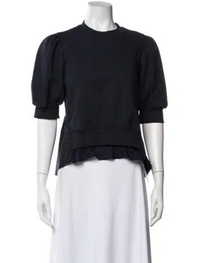 Pre-owned 3.1 Phillip Lim Crew Neck Three-quarter Sleeve Sweatshirt In Blue