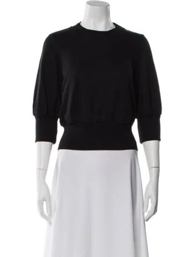 Pre-owned 3.1 Phillip Lim Crew Neck Three-quarter Sleeve Top In Black