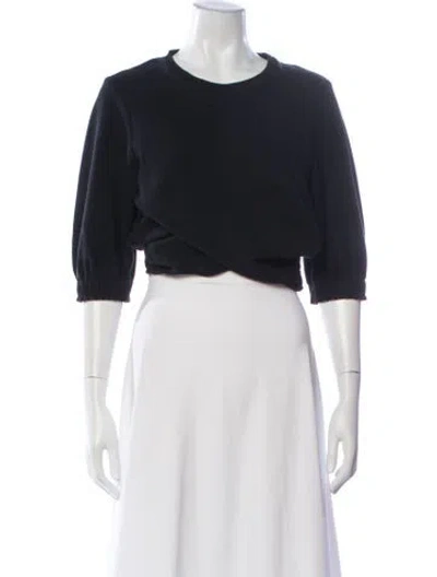 Pre-owned 3.1 Phillip Lim Crew Neck Three-quarter Sleeve Top In Blue