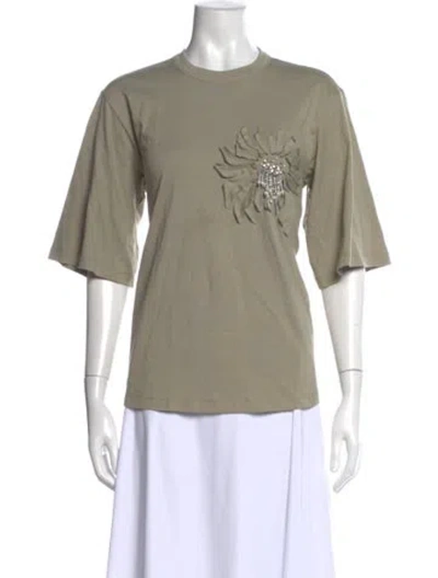 Pre-owned 3.1 Phillip Lim Crew Neck Three-quarter Sleeve T-shirt In Green