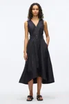 3.1 Phillip Lim Crisscross Back Midi Dress In Black