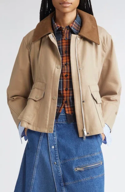 3.1 Phillip Lim Crop Barn Jacket In Brown