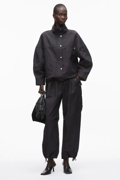 3.1 Phillip Lim Cropped Ballon Utility Jacket In Gray