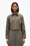 3.1 Phillip Lim Cropped Convertible Shirt Jacket In Brown