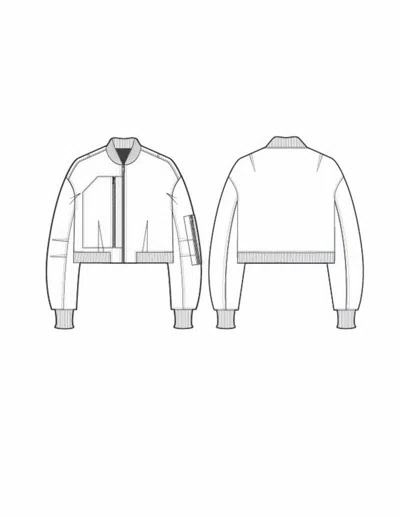 3.1 Phillip Lim Cropped Flight Bomber In Green