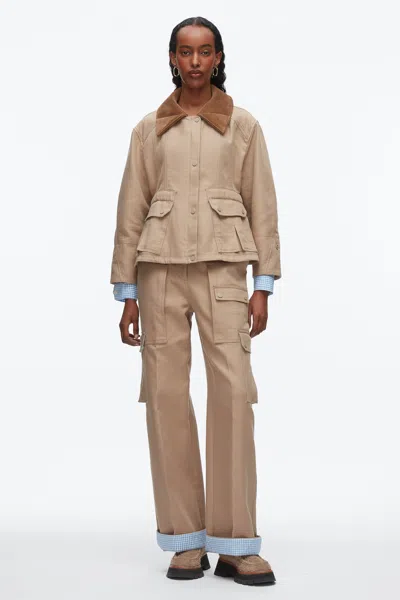 3.1 Phillip Lim Cropped Flounce Barn Jacket In Multi