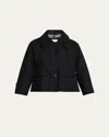 3.1 Phillip Lim Cropped Flounce Jacket In Black