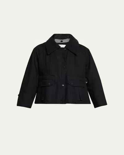 3.1 Phillip Lim Cropped Flounce Jacket In Black