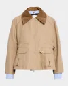 3.1 Phillip Lim Cropped Flounce Combo Jacket Praline Multi In Neutral
