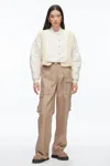 3.1 Phillip Lim Cropped Jacket With Sherpa Combo In Neutral