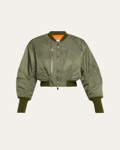 3.1 PHILLIP LIM CROPPED NYLON BOMBER JACKET