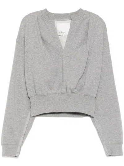 3.1 Phillip Lim Cropped Sweatshirt In Grey