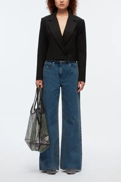 3.1 Phillip Lim Cropped Tuxedo Blazer In Black