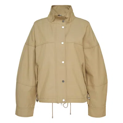 3.1 Phillip Lim Cropped Utility Balloon Jacket In Brown