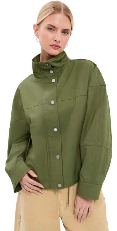 3.1 Phillip Lim Cropped Utility Balloon Jacket Olive In Green