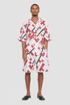 3.1 Phillip Lim Cruiser Short In Red-wht Multi
