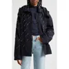 3.1 Phillip Lim Crystal Detail Hooded Cotton Blend Utility Jacket In Midnight