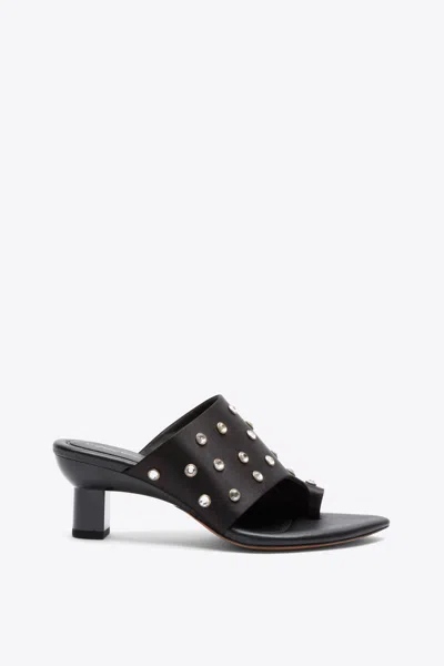 3.1 Phillip Lim Crystal Embellished Verona 60mm Heel Covered With Toe Ring In Black