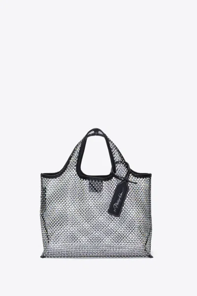 3.1 Phillip Lim Crystal Mesh Mini Market Tote In Black