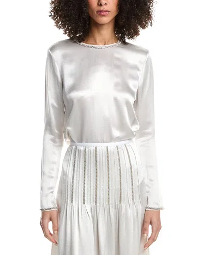 3.1 Phillip Lim Crystal Trim Top In White