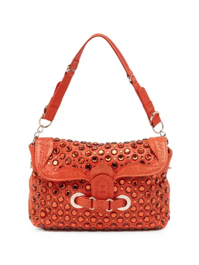 Pre-owned 3.1 Phillip Lim Crystal-embellished Shoulder Bag In Orange
