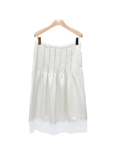 3.1 Phillip Lim Crystal-inlay Embellished Satin Slip Skirt In White