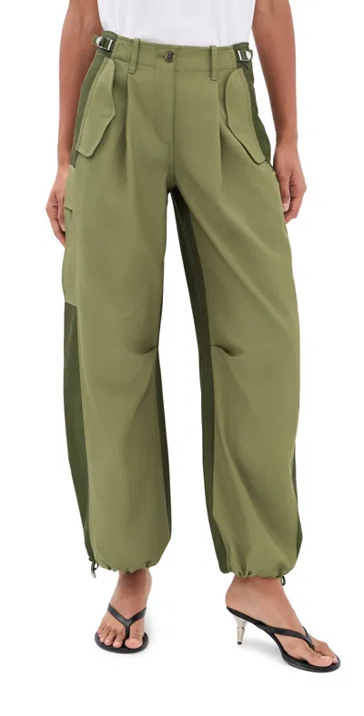 3.1 Phillip Lim Curved Cargo Utility Pants Olive/pine