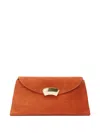 3.1 Phillip Lim Curved-flap Suede Clutch