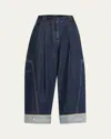 3.1 Phillip Lim Curved Wide-leg Cropped Jeans