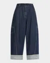 3.1 Phillip Lim Curved Wide-leg Cropped Jeans