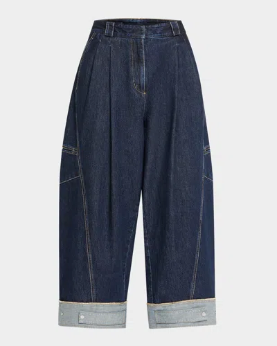 3.1 PHILLIP LIM CURVED WIDE-LEG CROPPED JEANS
