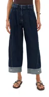 3.1 Phillip Lim Curved Wide Leg Cropped Pants Dark Indigo