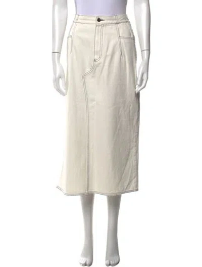 Pre-owned 3.1 Phillip Lim Cutout Accent Midi Length Skirt In White