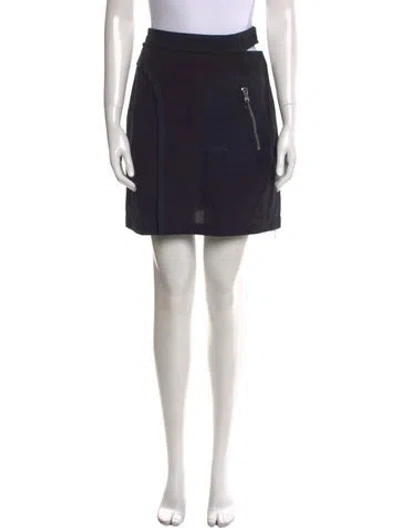 Pre-owned 3.1 Phillip Lim Cutout Accent Mini Skirt In Blue