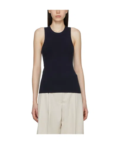 3.1 Phillip Lim Dark Blue Vest In Black