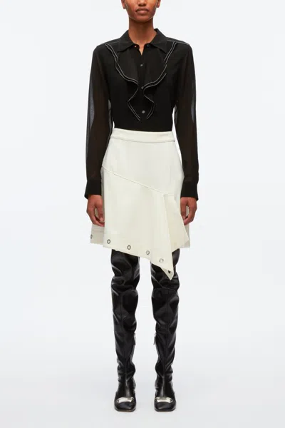 3.1 Phillip Lim Deconstructed Utility Skirt With Eyelets In White