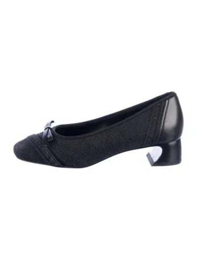Pre-owned 3.1 Phillip Lim Denim Ballet Flats In Black