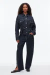 3.1 Phillip Lim Denim Boxy Jacket In Blue