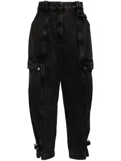 3.1 Phillip Lim Denim Cargo Jeans In Wa010 Washed Blk