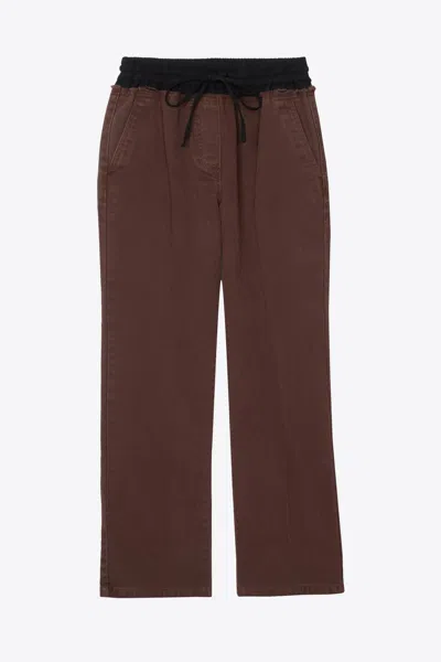 3.1 Phillip Lim Denim Combo Pant In Brown