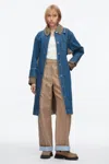3.1 Phillip Lim Denim Combo Trench In Blue