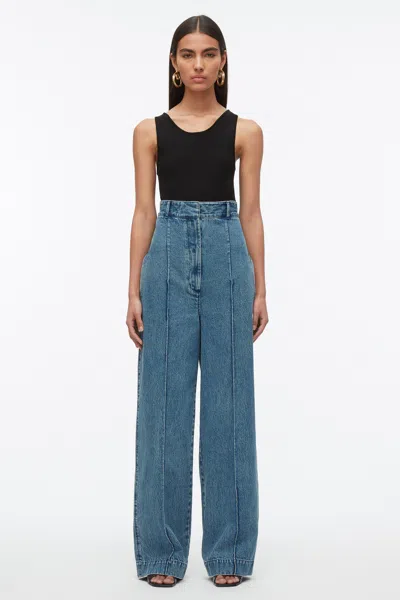 3.1 Phillip Lim Denim Extreme High Waisted Trouser In Blue