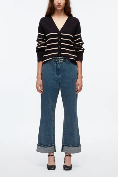 3.1 Phillip Lim Denim Kick Flare Pant In Blue