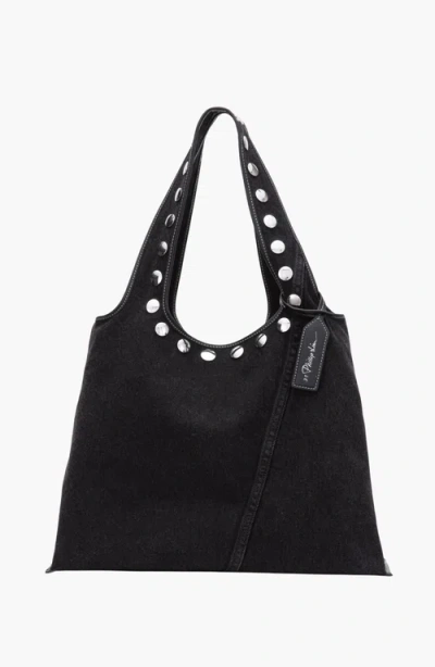 3.1 Phillip Lim Denim Market Tote Bag In Washed Black