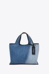 3.1 Phillip Lim Denim Mini Market Tote Bag With Studs In Indigo